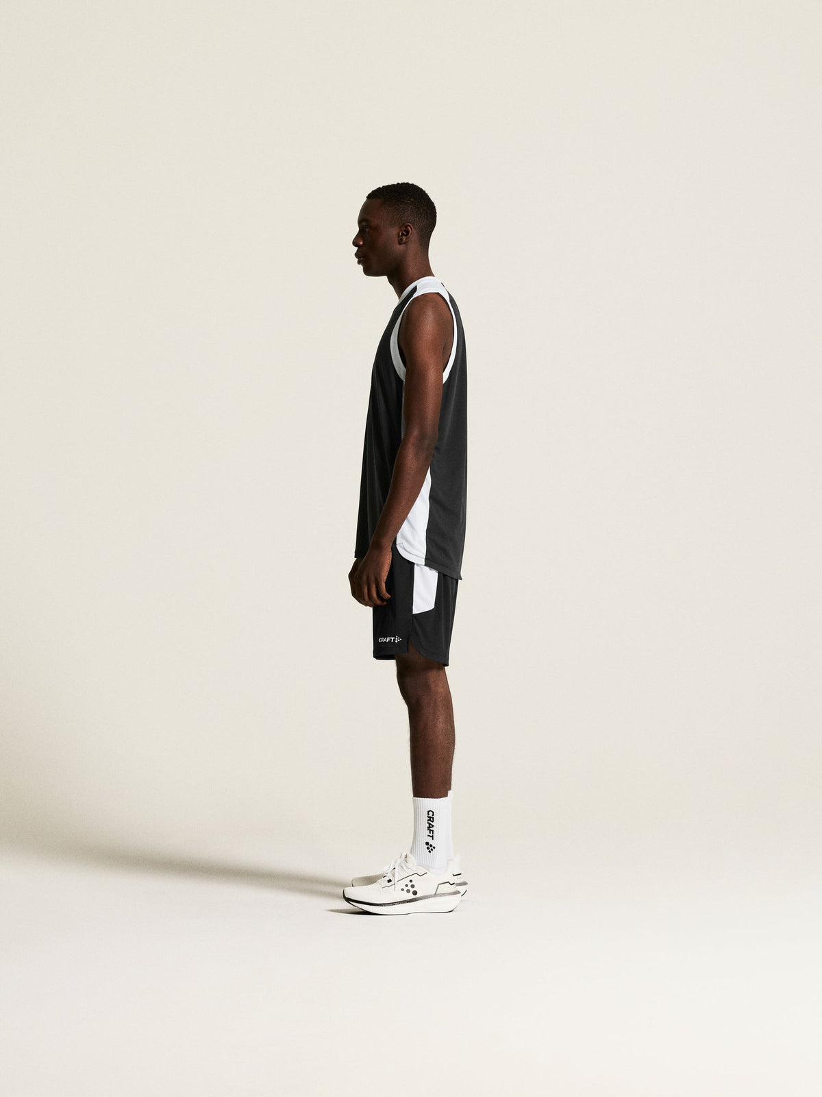 Craft Basket 2.0 Singlet Contrast Herren in Schwarz/Weiss, Detailansicht