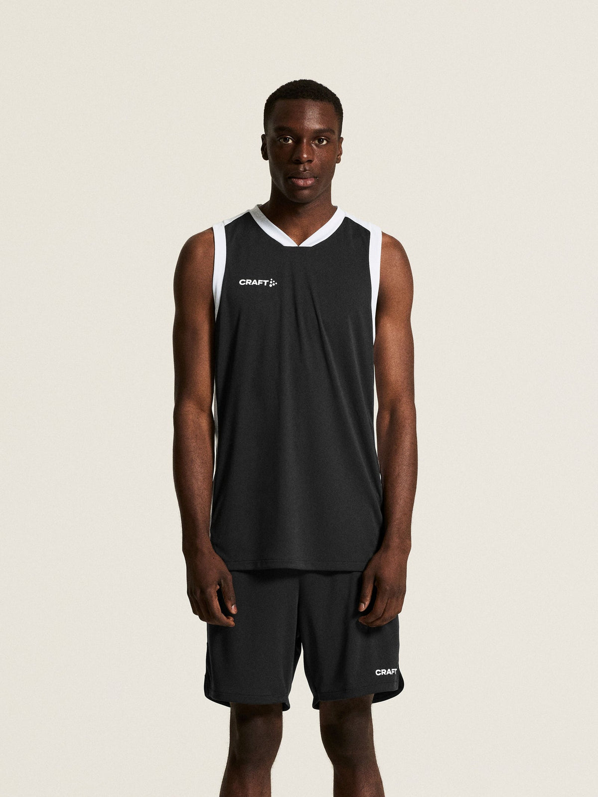 Craft Basket 2.0 Singlet Contrast Herren in Schwarz/Weiss, Detailansicht