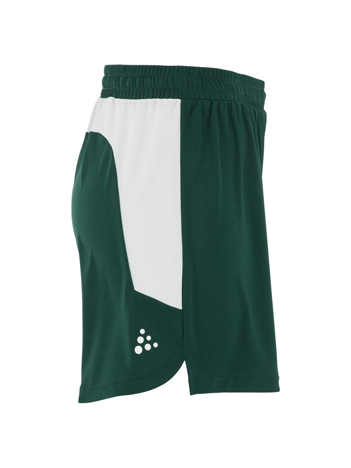 Craft Basket 2.0 Shorts Contrast Damen in Dunkelgrün/Weiss, Seitenansicht rechts