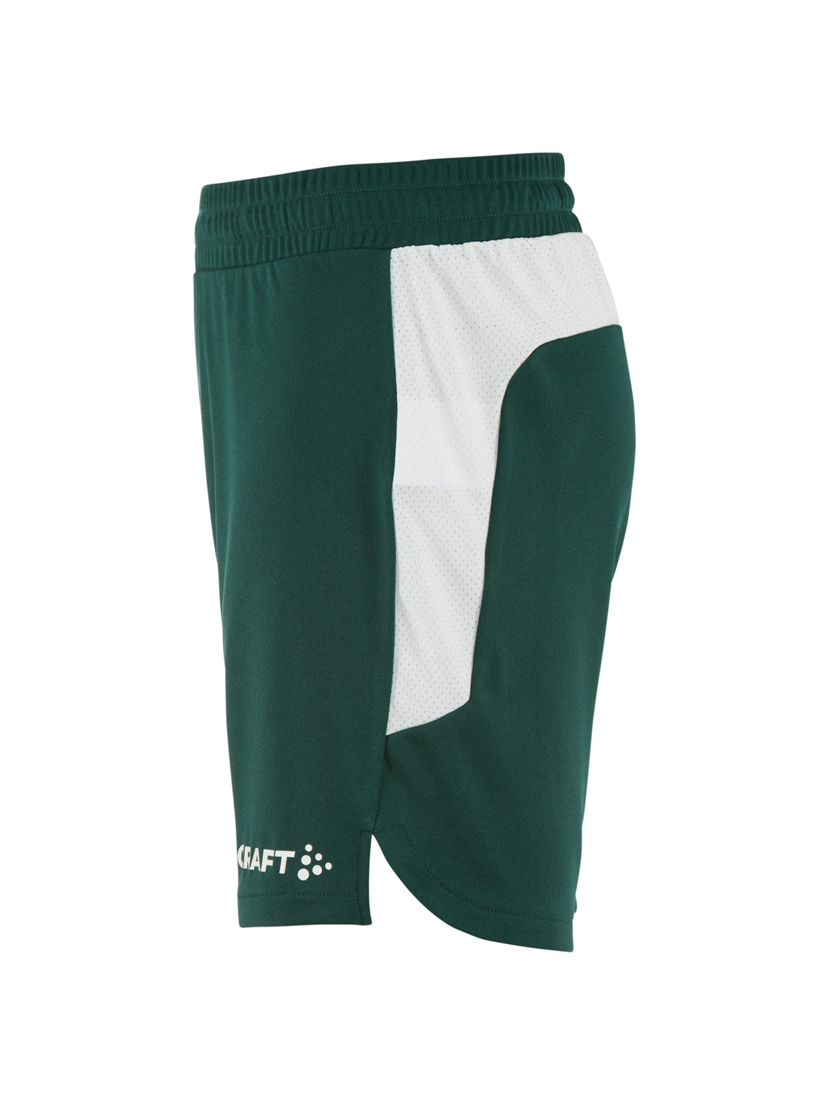 Craft Basket 2.0 Shorts Contrast Junior in Dunkelgrün/Weiss, Seitenansicht links