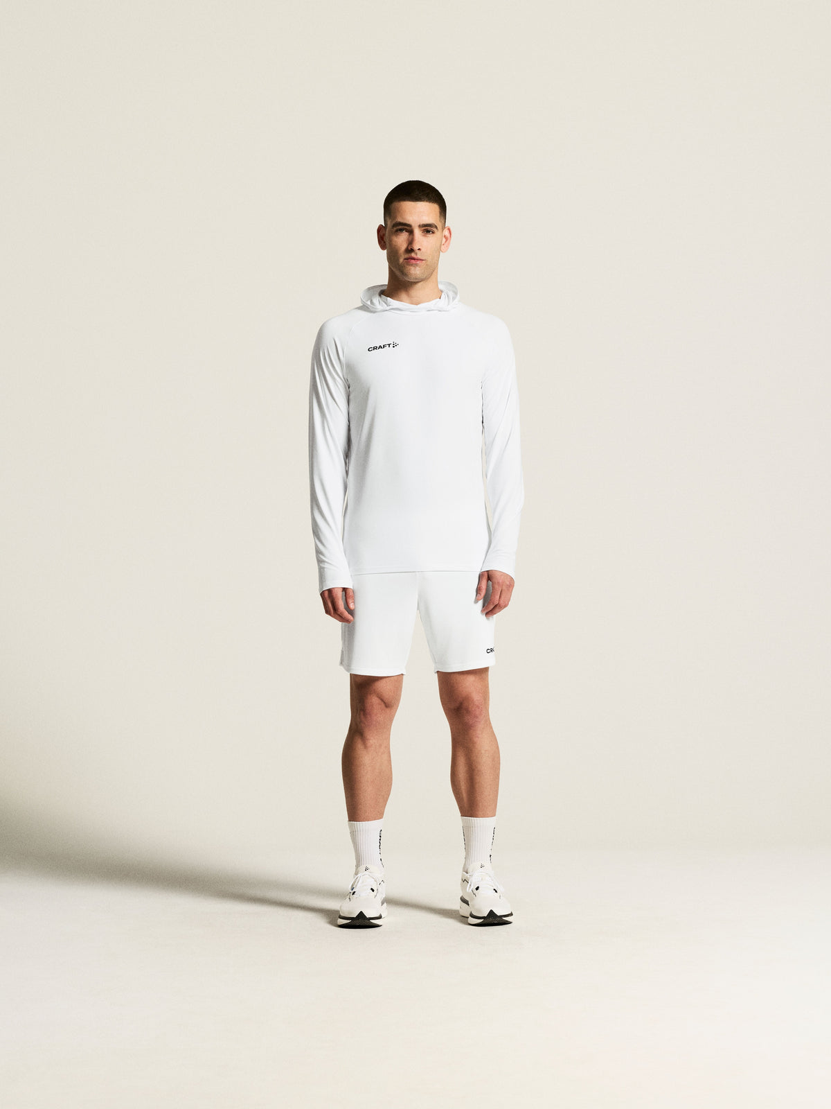 Craft Ability Long Sleeve Hood Herren in Weiss, Detailansicht