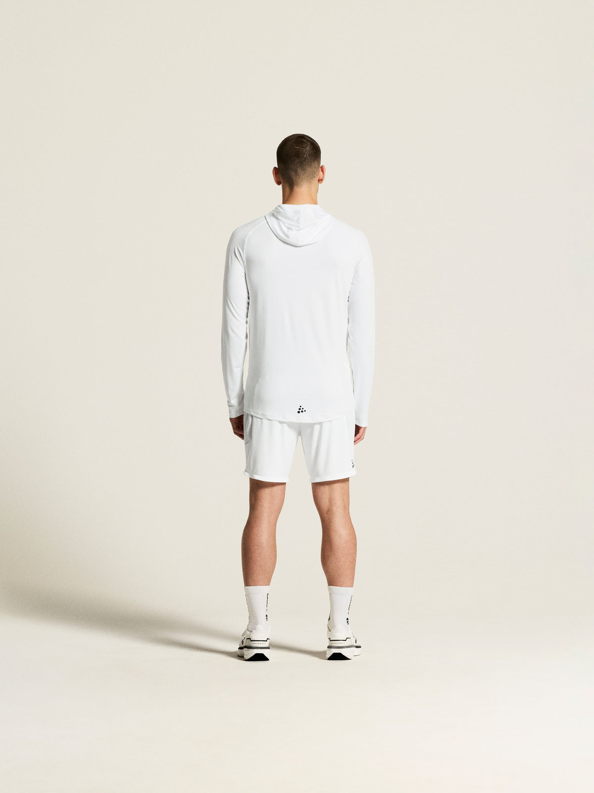 Craft Ability Long Sleeve Hood Herren in Weiss, Detailansicht