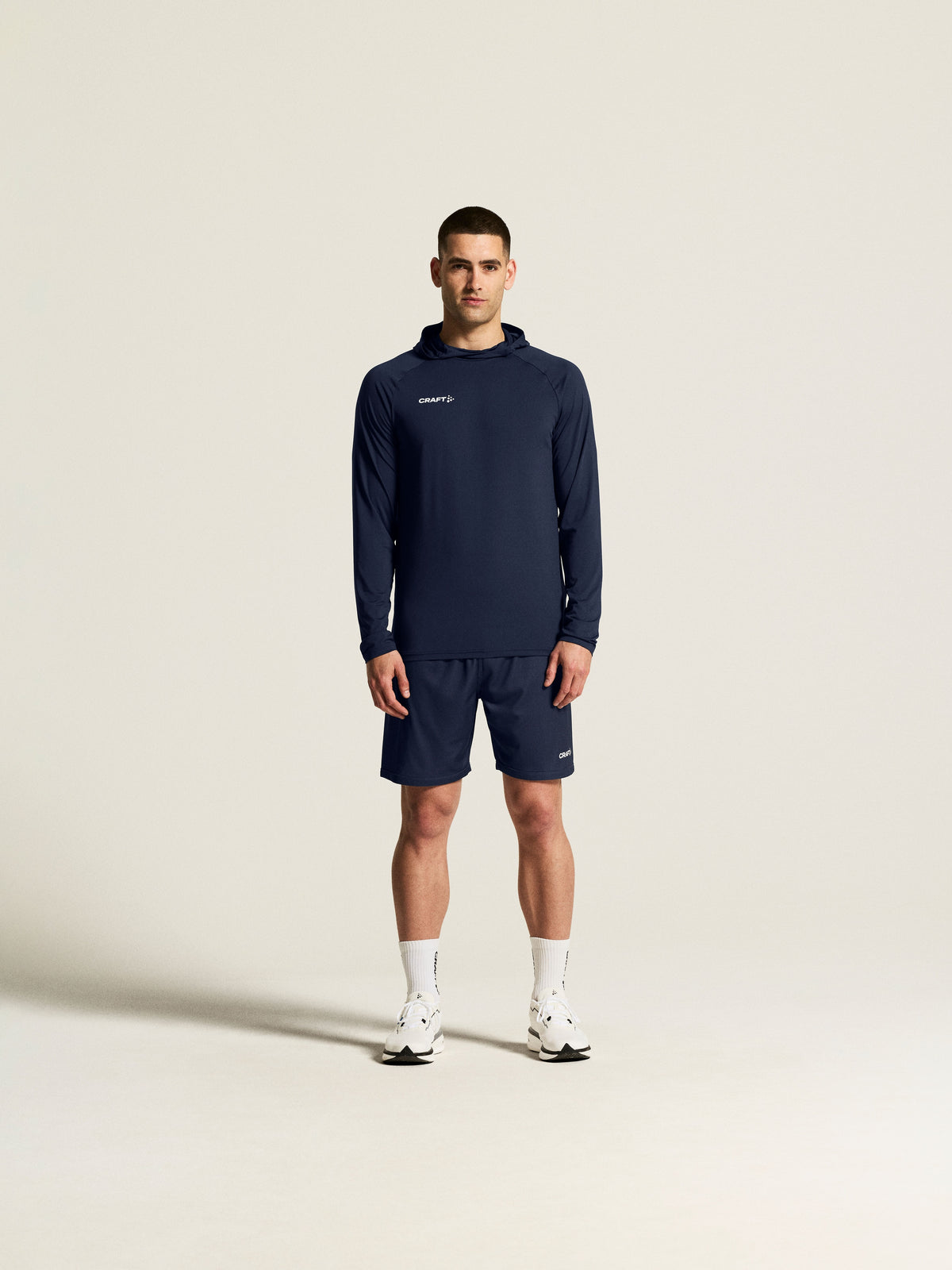 Craft Ability Long Sleeve Hood Herren in Navy, Detailansicht