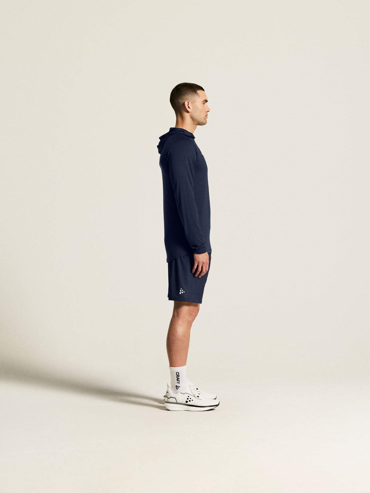 Craft Ability Long Sleeve Hood Herren in Navy, Detailansicht
