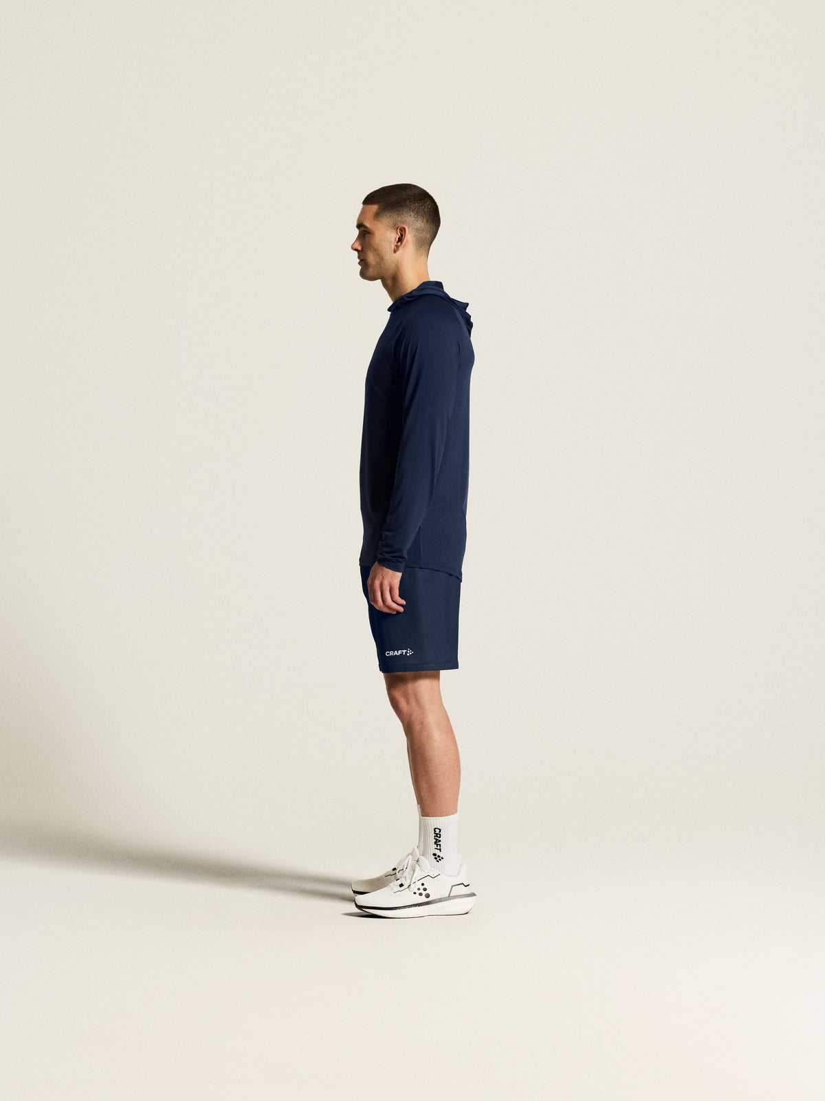 Craft Ability Long Sleeve Hood Herren in Navy, Detailansicht