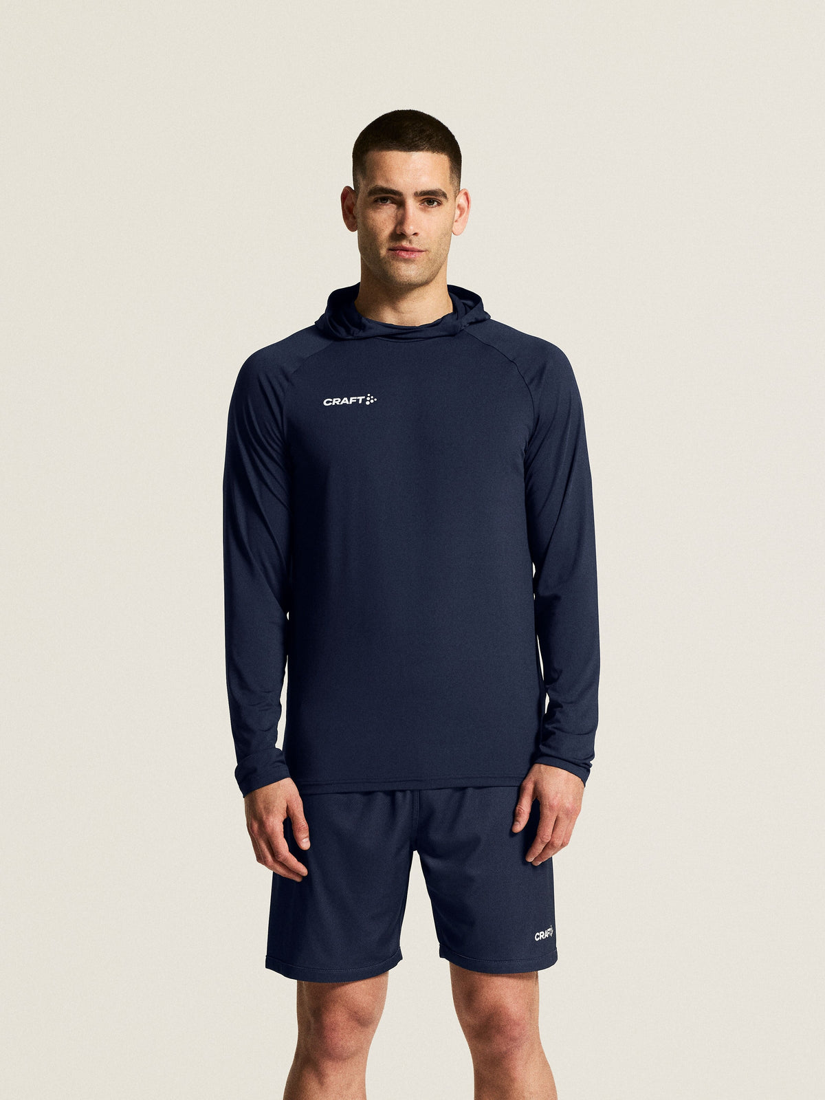 Craft Ability Long Sleeve Hood Herren in Navy, Detailansicht