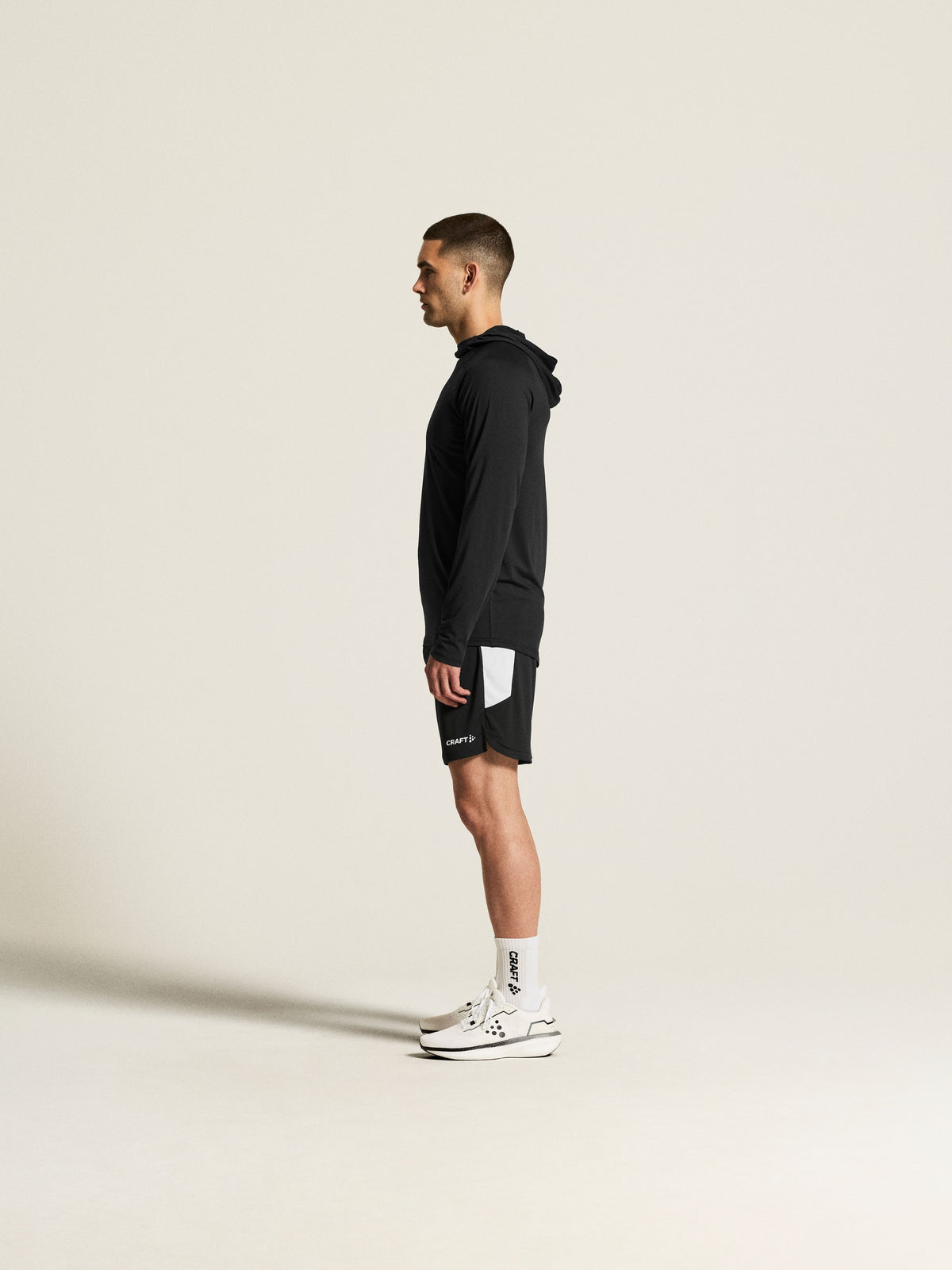 Craft Ability Long Sleeve Hood Herren in Schwarz, Detailansicht