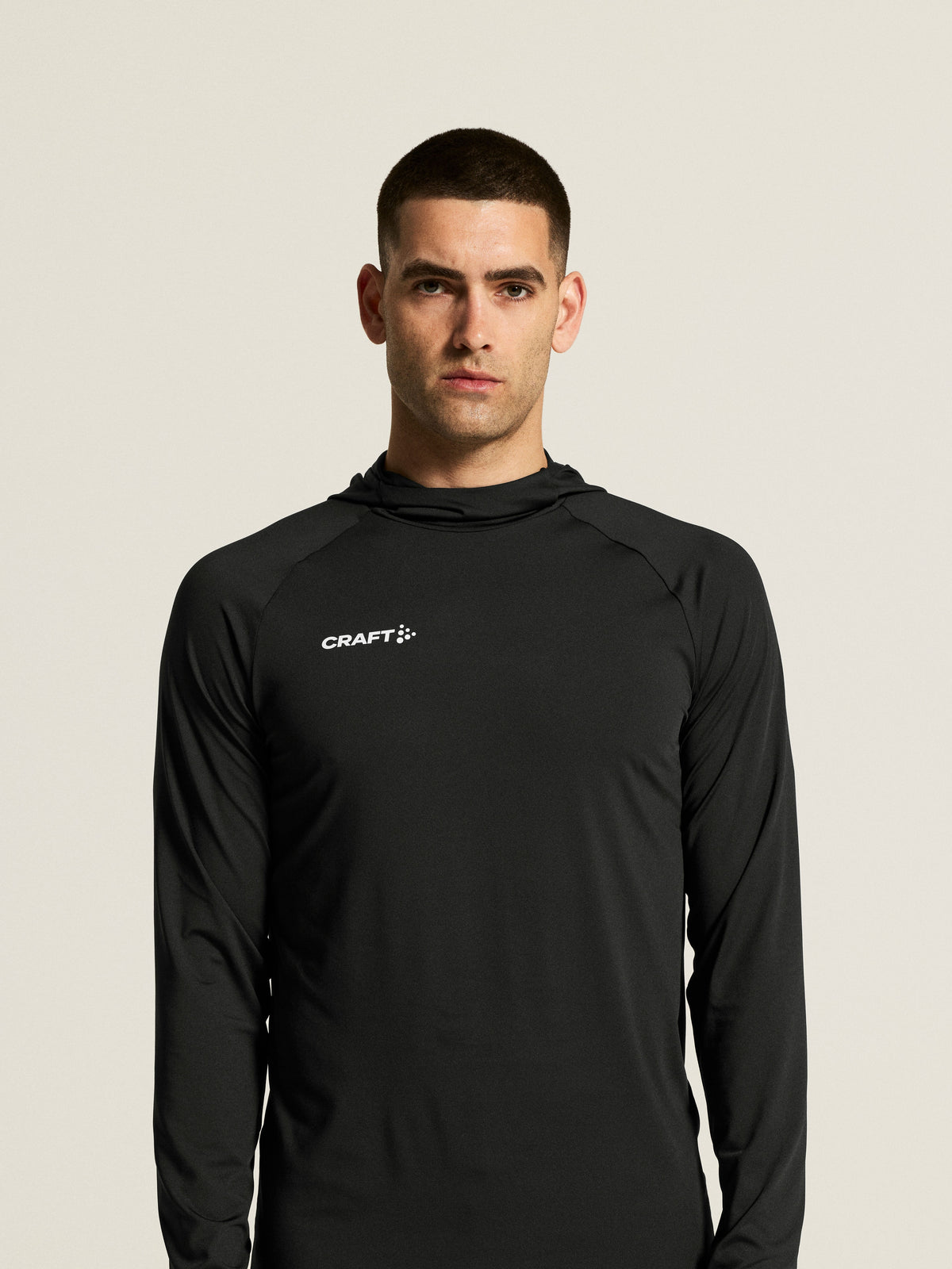 Craft Ability Long Sleeve Hood Herren in Schwarz, Detailansicht