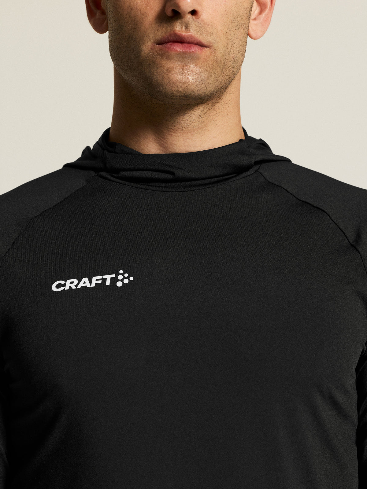 Craft Ability Long Sleeve Hood Herren in Schwarz, Detailansicht