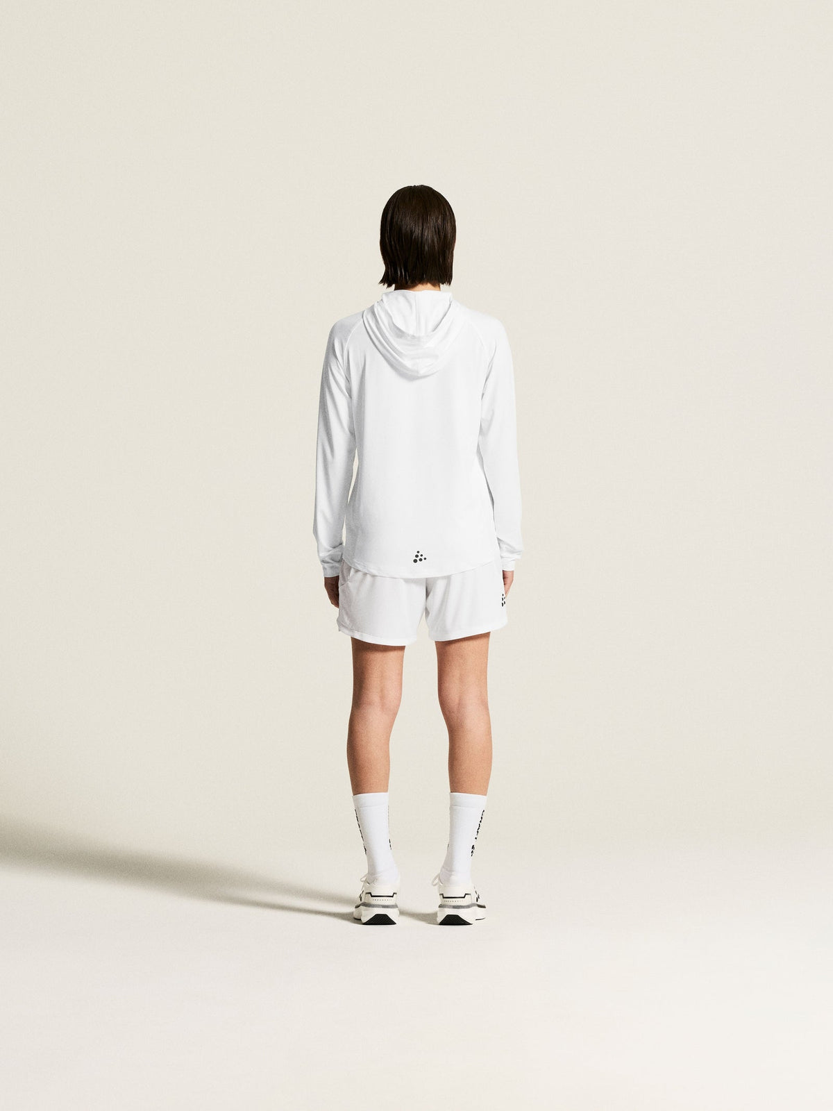 Craft Ability Long Sleeve Hood Damen in Weiss, Detailansicht
