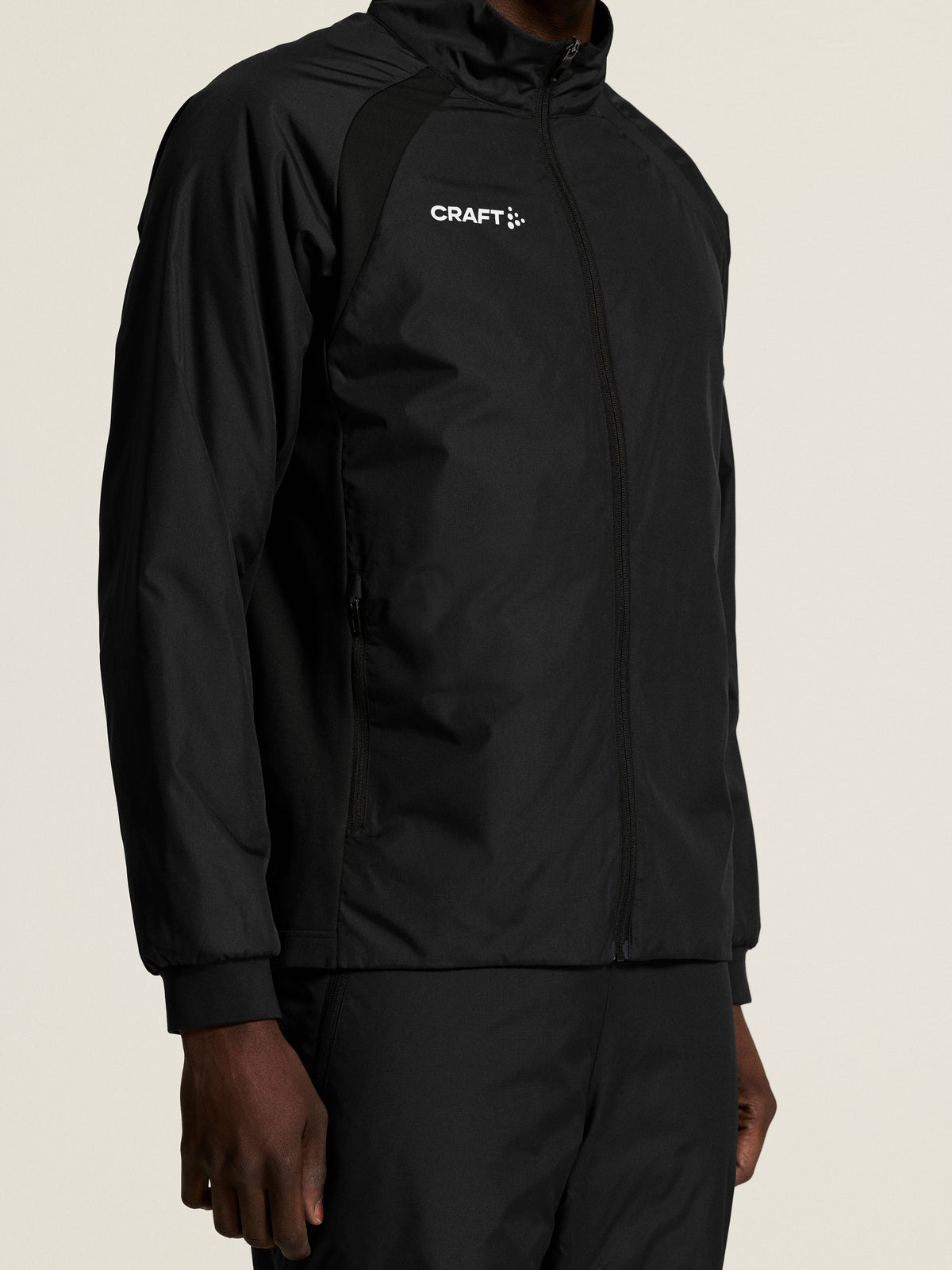 Craft Ability Warm Jacket Unisex in Schwarz, Detailansicht