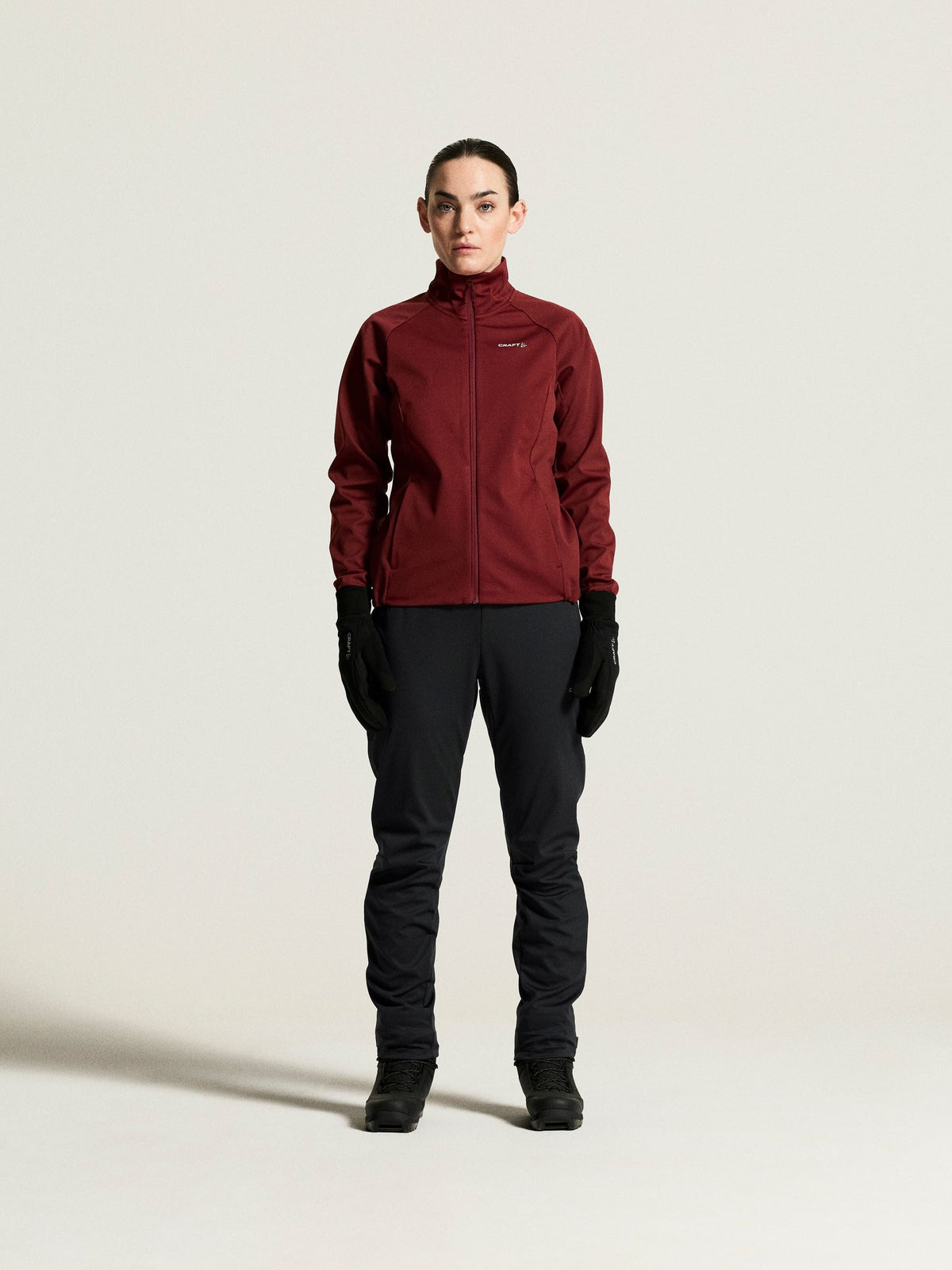 Craft Practice Jacket 3 Damen in Dunkelrot, Detailansicht