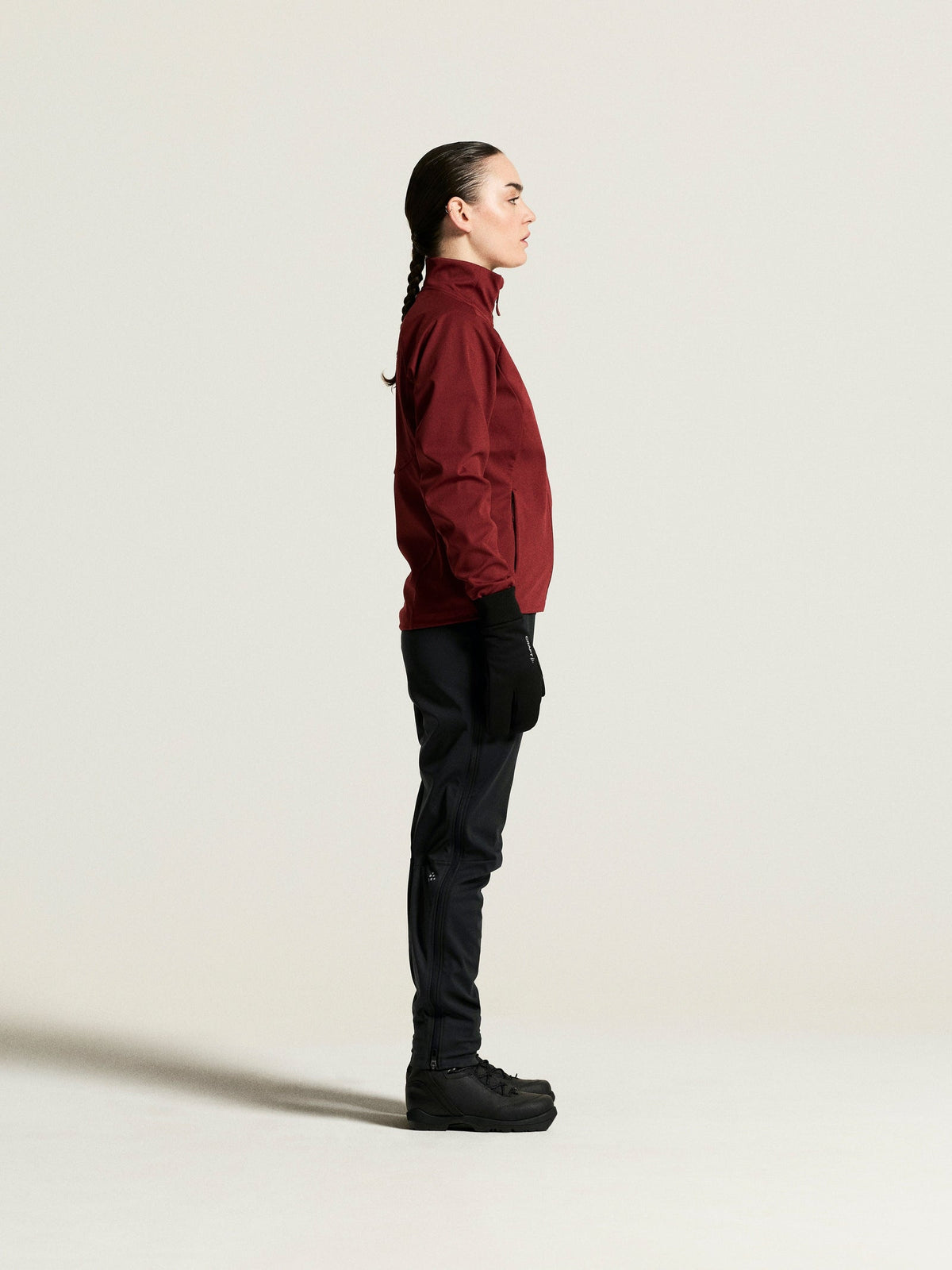 Craft Practice Jacket 3 Damen in Dunkelrot, Detailansicht