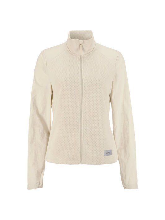 Craft Fleece Jersey Jacket Damen in Sand, Vorderansicht