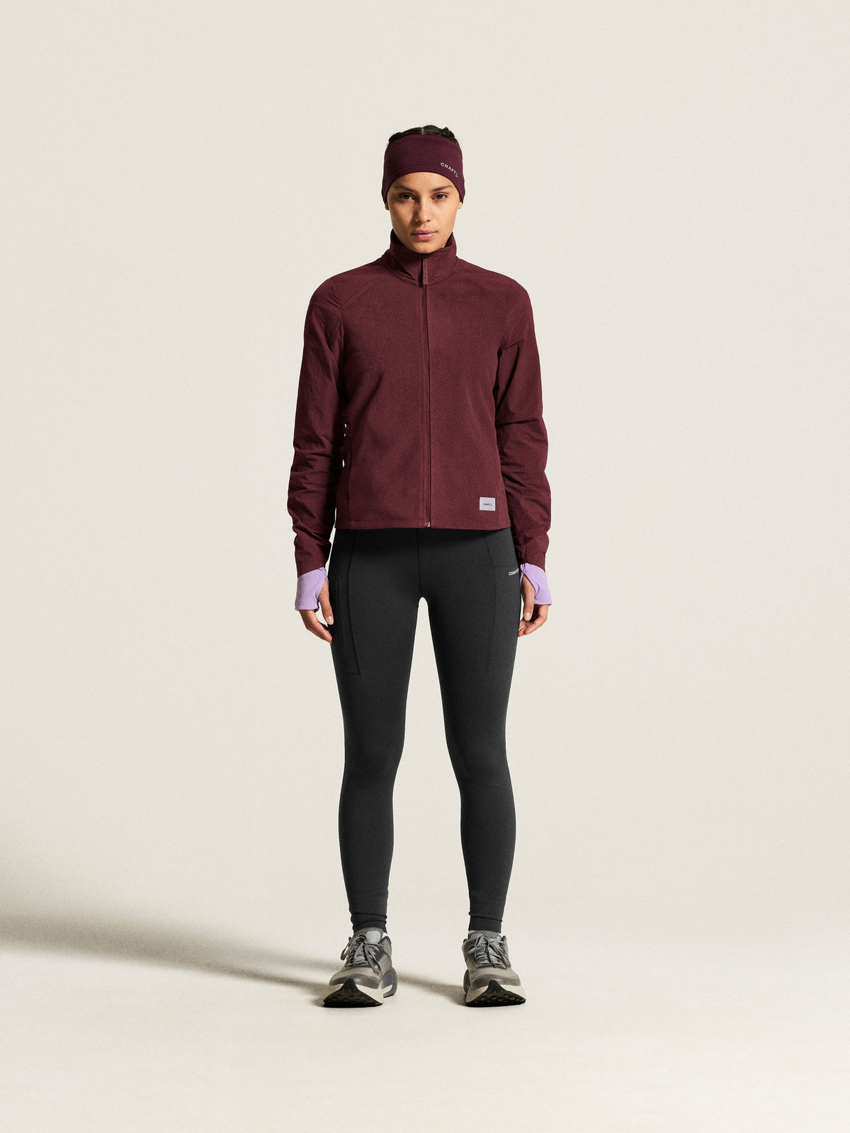 Craft Fleece Jersey Jacket Damen in Rot, Detailansicht