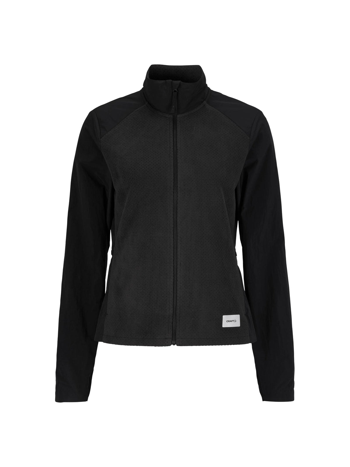 Craft Fleece Jersey Jacket Damen in Schwarz, Vorderansicht