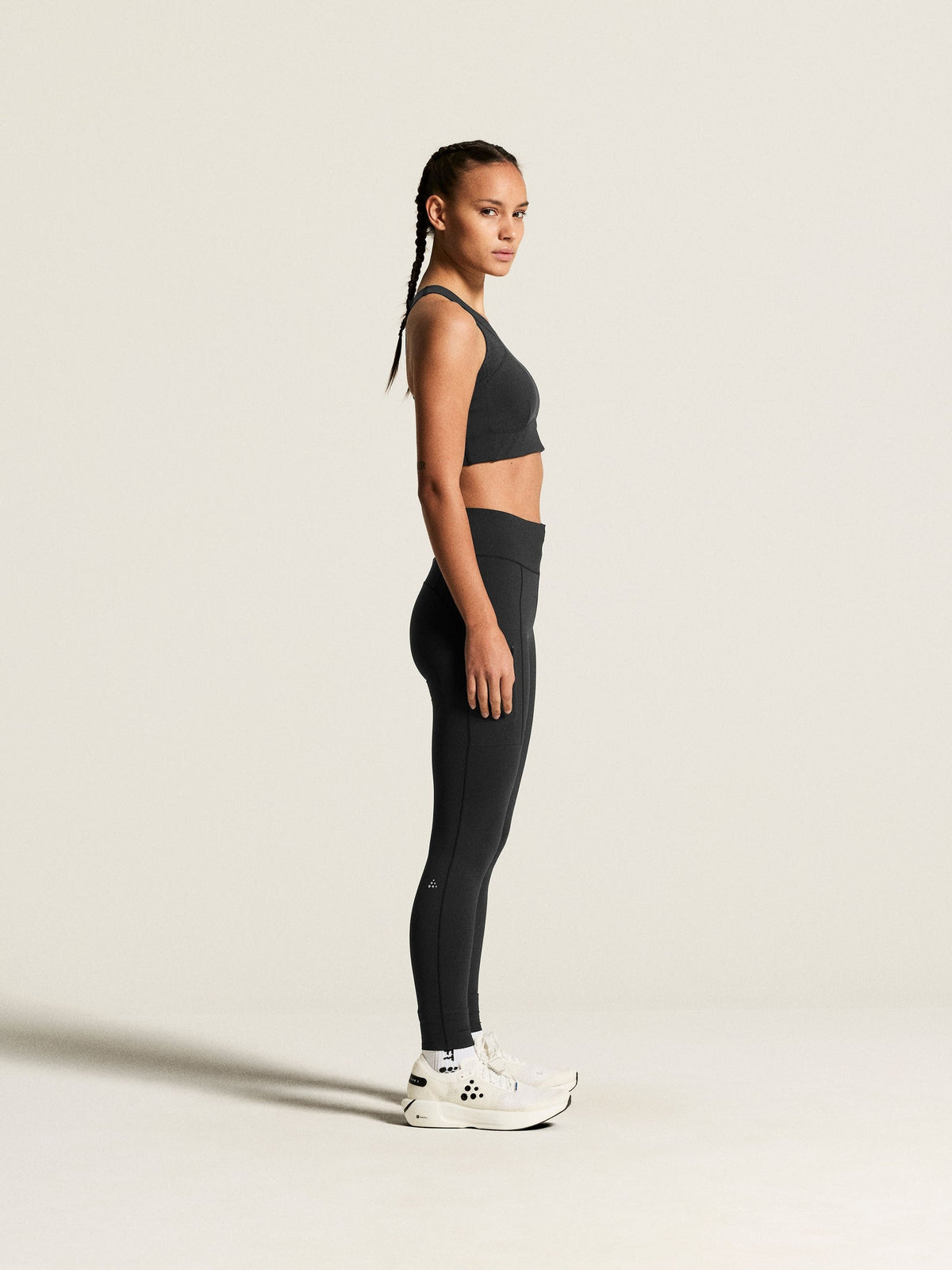 Craft Hypervent Running Tights Damen in Schwarz, Detailansicht