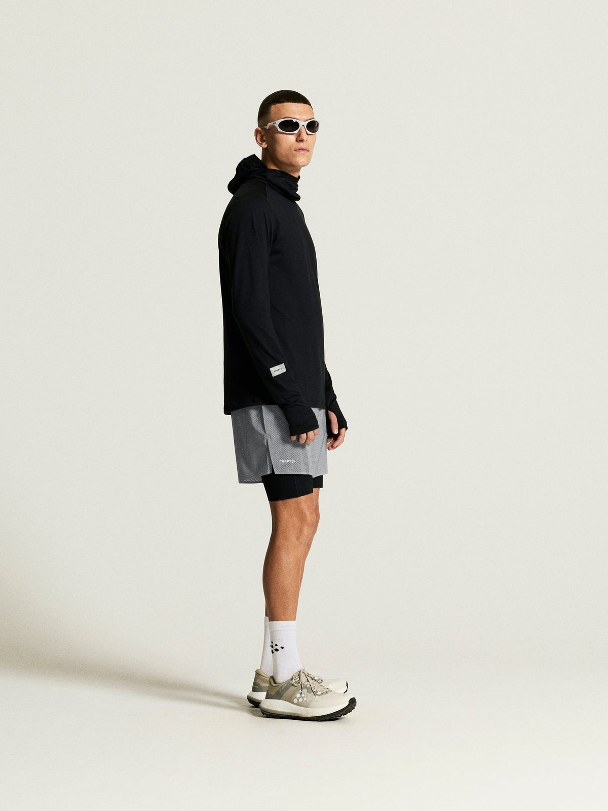Craft Reflective Shorts Herren in Silber, Detailansicht