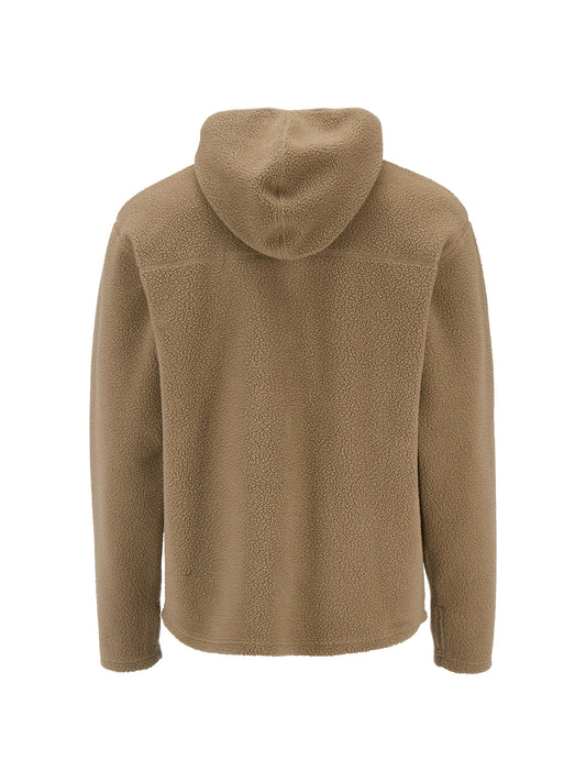 Craft Join Pile Fleece FZ Hood Herren in Beige, Rückansicht