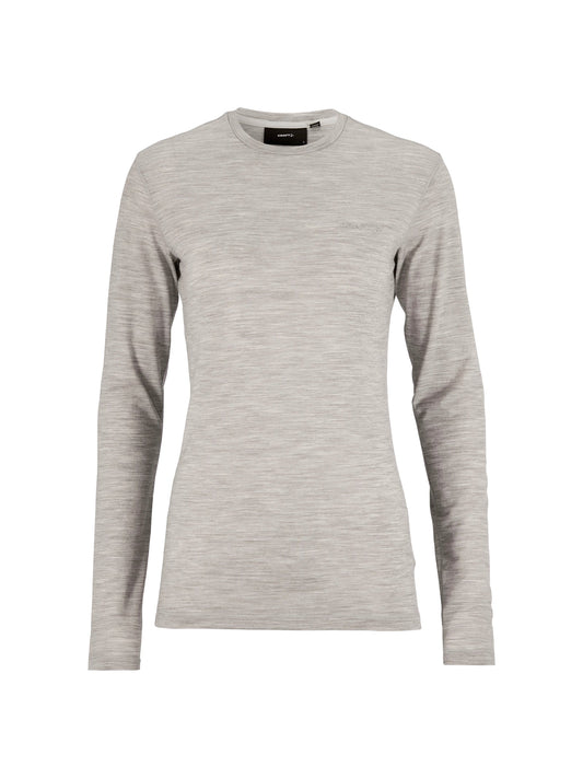 Craft Wool 95 LS CN Damen in Grau meliert, Vorderansicht