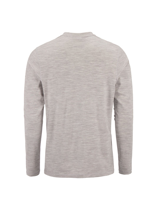 Craft Wool 95 LS CN Herren in Grau meliert, Rückansicht