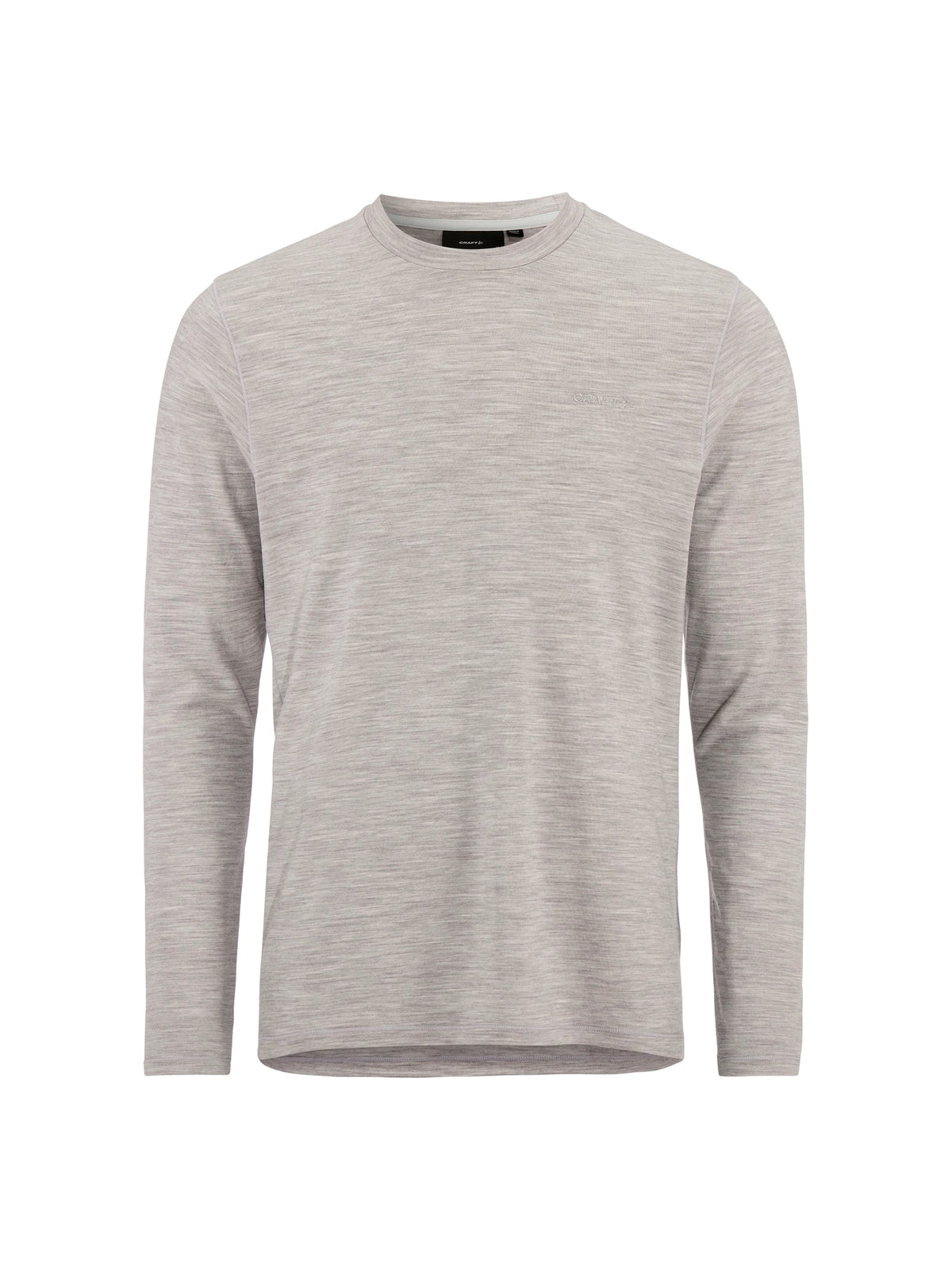 Craft Wool 95 LS CN Herren in Grau meliert, Vorderansicht