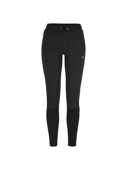 Craft Wool Wind Tights Damen in Schwarz, Vorderansicht