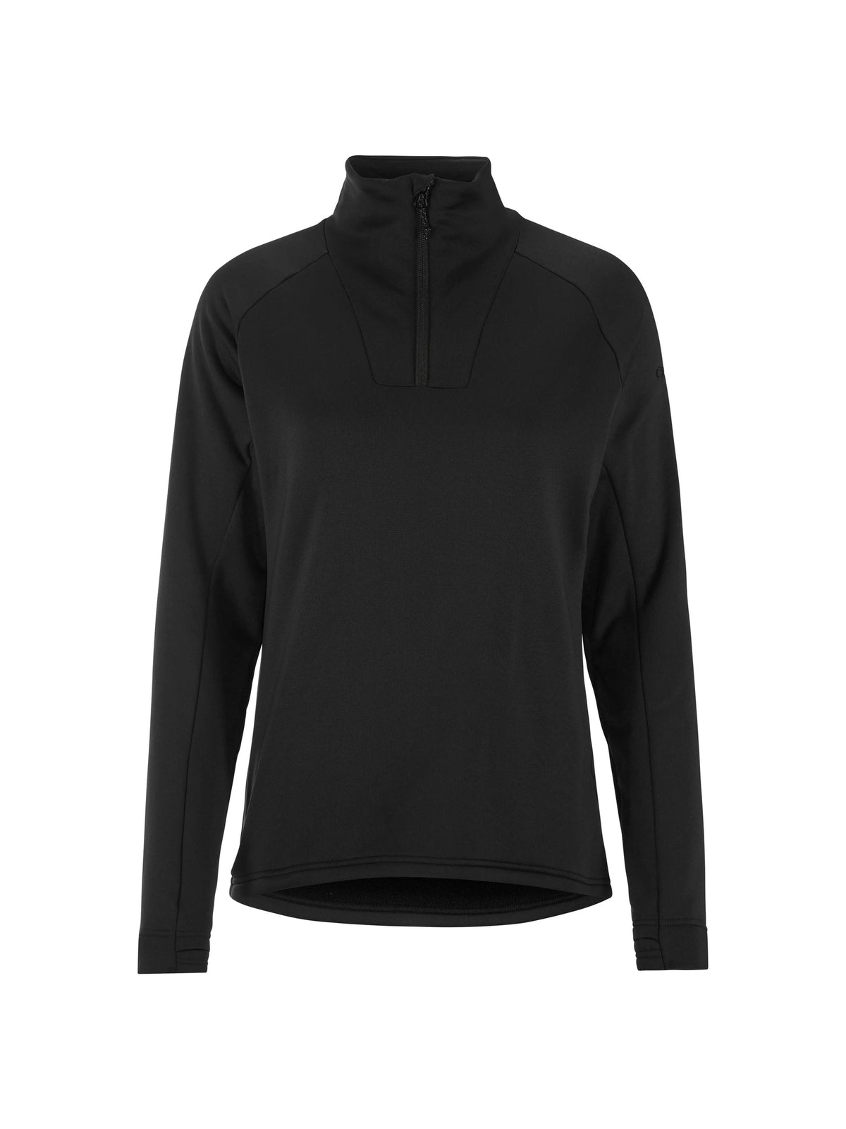 Craft Explore Power Fleece Half Zip Damen in Schwarz, Vorderansicht