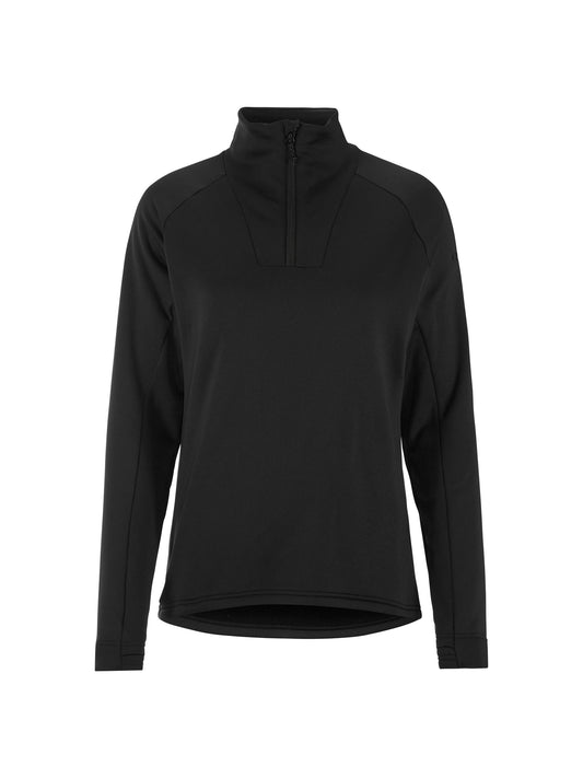 Craft Explore Power Fleece Half Zip Damen in Schwarz, Vorderansicht