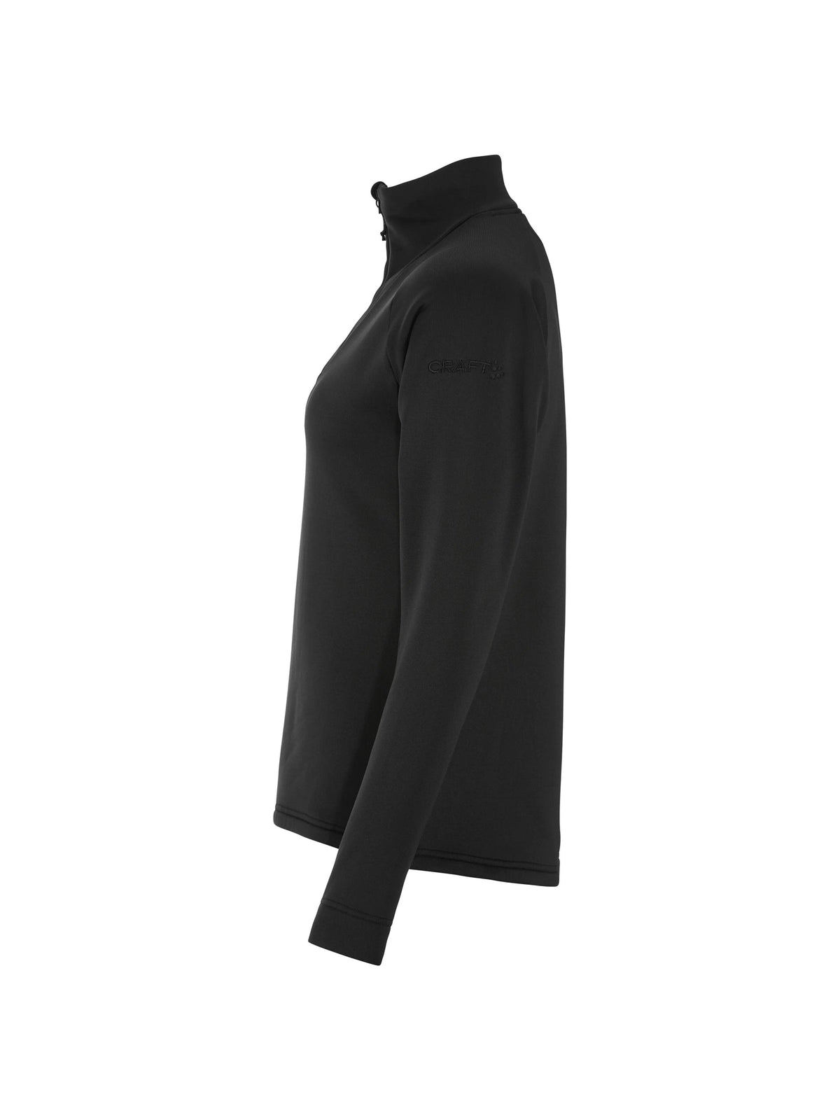 Craft Explore Power Fleece Half Zip Damen in Schwarz, Seitenansicht links