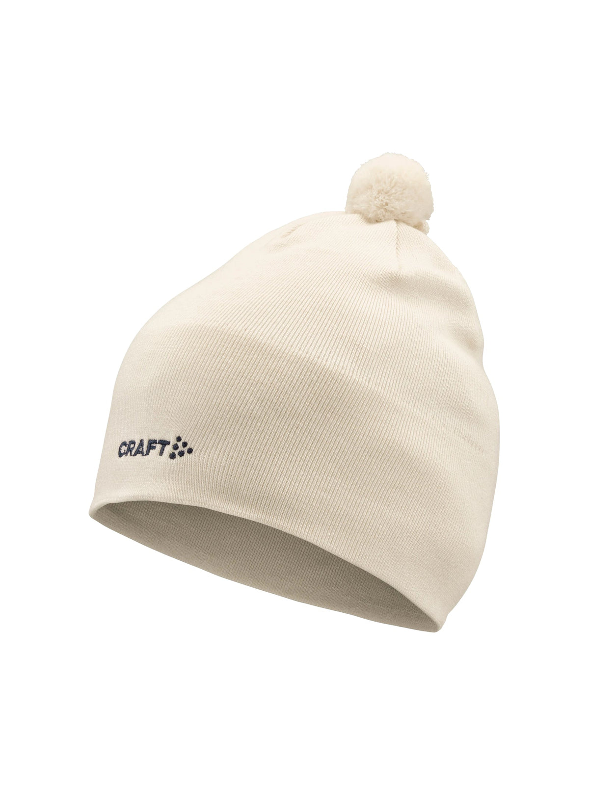 Craft Practice Knit Hat in Naturweiss, Vorderansicht