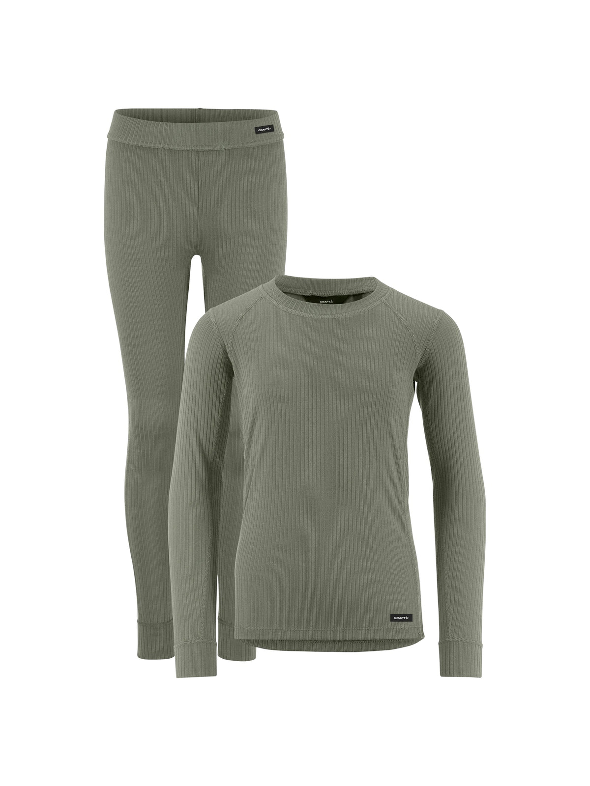 Craft Baselayer Set 2 Junior in Salbeigrün, Vorderansicht