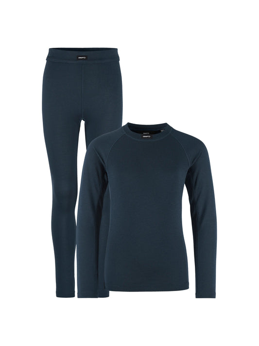 Craft Thermal Baselayer Set 2 Junior in Einfarbig, Vorderansicht