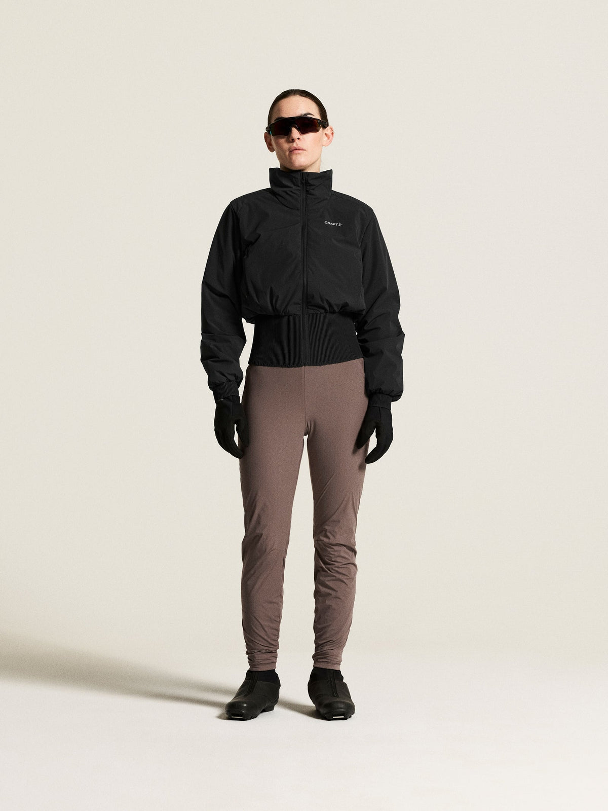 Craft Thermal Cropped Jacket Damen in Schwarz, Detailansicht
