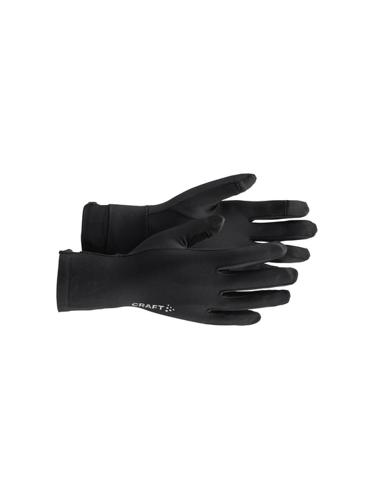 Craft Essence Running Glove in Schwarz, Vorderansicht