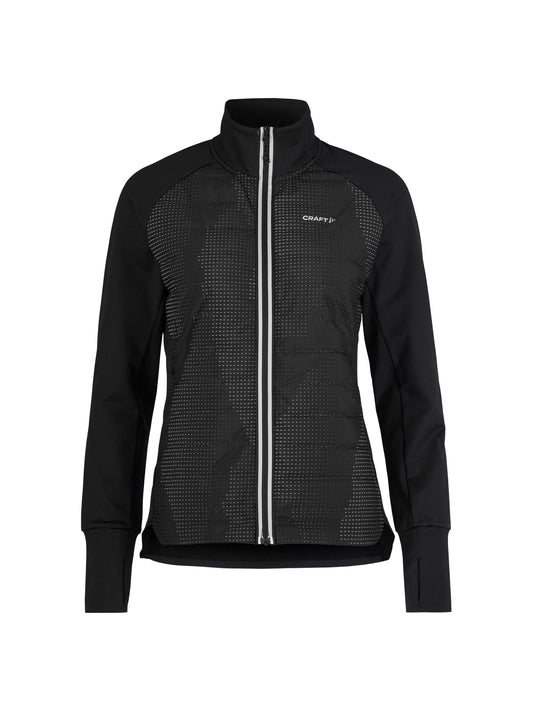 Craft SubZ Lumen Jacket Damen in Schwarz/Grau, Vorderansicht