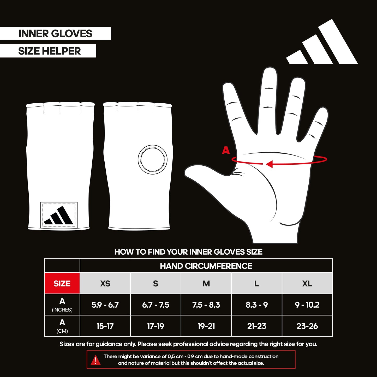 Adidas - Speed Padded Innen Handbandagen