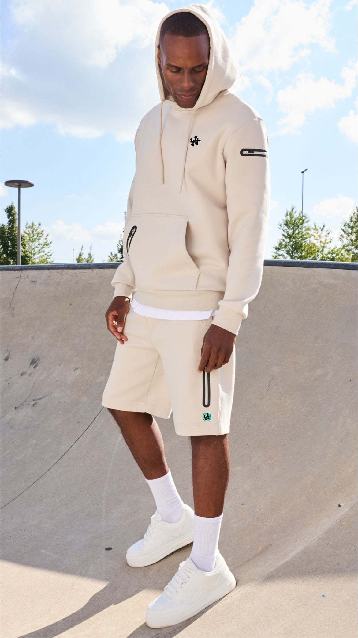 44er Kapuzen Sweater Shorts Noble