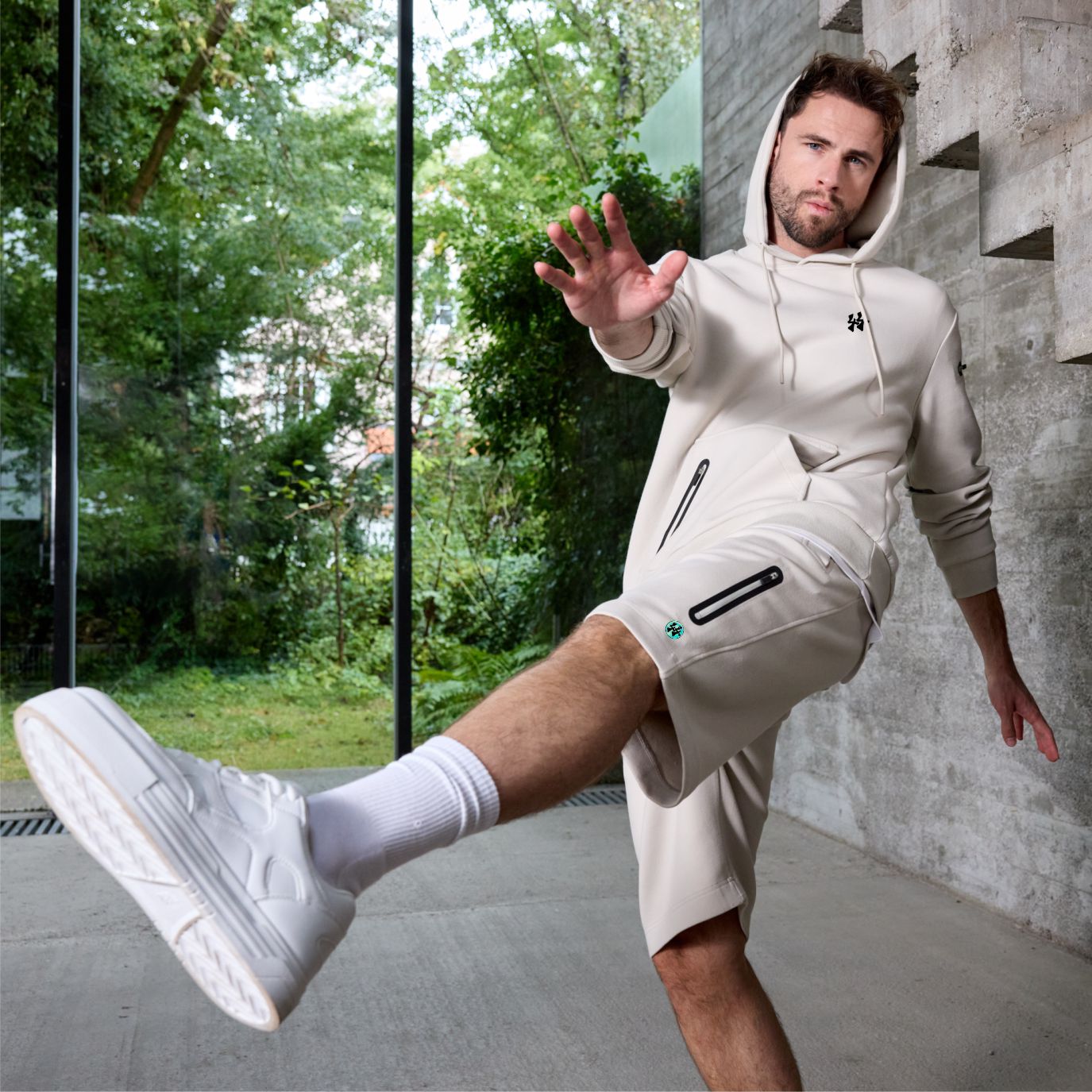 44er Kapuzen Sweater Shorts Noble