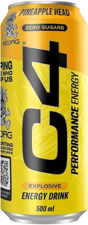 C4 Energy Drink 500ml Pineapple Head