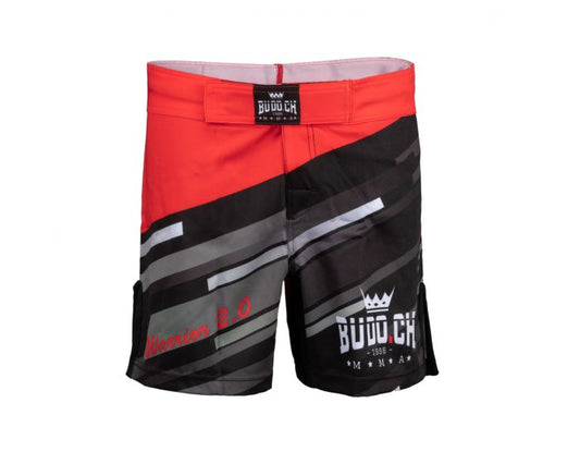 BUDO.CH MMA Shorts  Rot/Schwarz